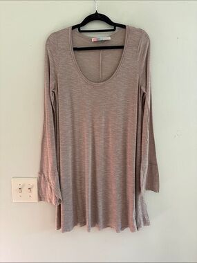 FP Beach long sleeve scoop neck swing dress/top M